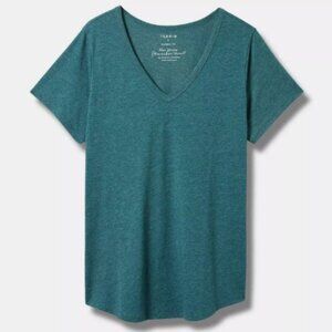 Torrid Vintage Slub Relaxed V-Neck Dolman Tee - size 3